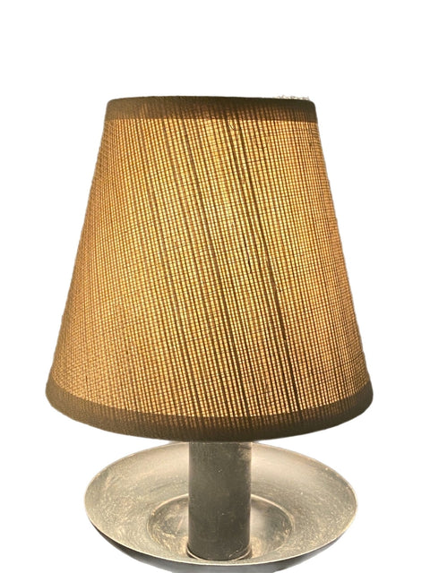 Pewter Grass cloth Empire Hardback Sconce Shade