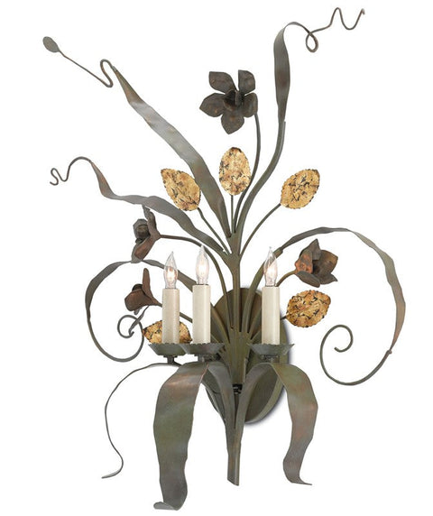 Westley Elegant Candelabra Sconce with Carving Wall Light