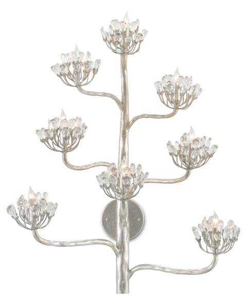 Agave Designer Collaboration Tree Sconce with Crystals Wall Light