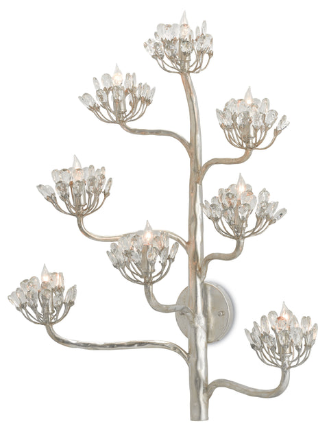 Agave Designer Collaboration Tree Sconce with Crystals Wall Light
