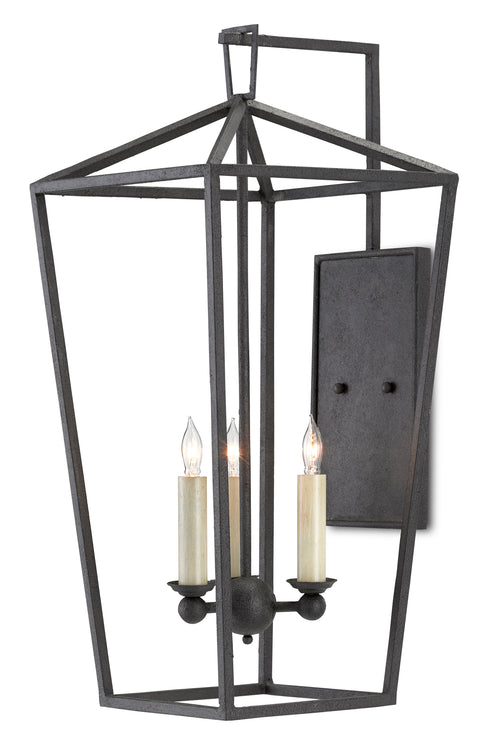 Denison Traditional Lantern Candelabra Sconce Wall Light