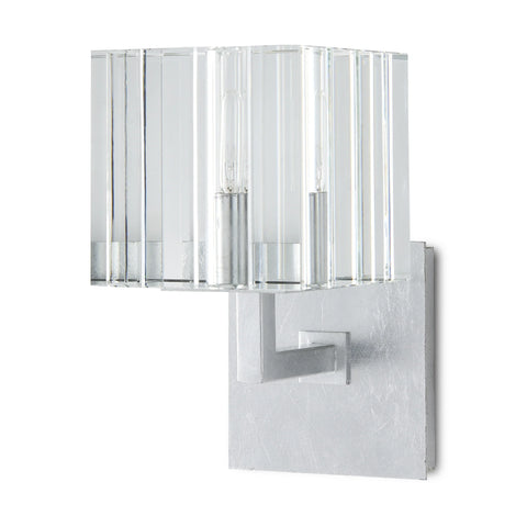 Valerio Accent Beveled Sconce in Silver Wall Light