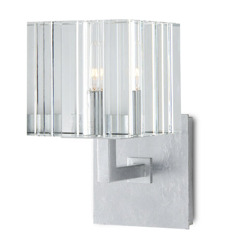 Valerio Accent Beveled Sconce in Silver Wall Light
