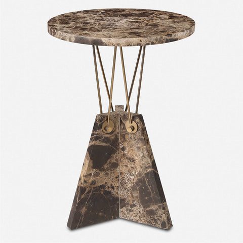 Levitate Modern Curved Marble Center Table Accent Table