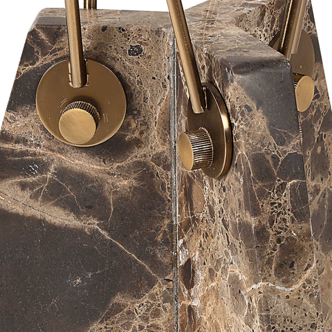 Levitate Modern Curved Marble Center Table Accent Table