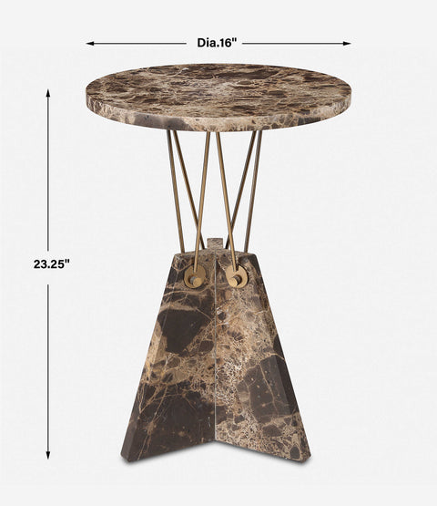 Levitate Modern Curved Marble Center Table Accent Table