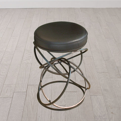 Space Saving Modern Spiral Leg Platform Counter Stool