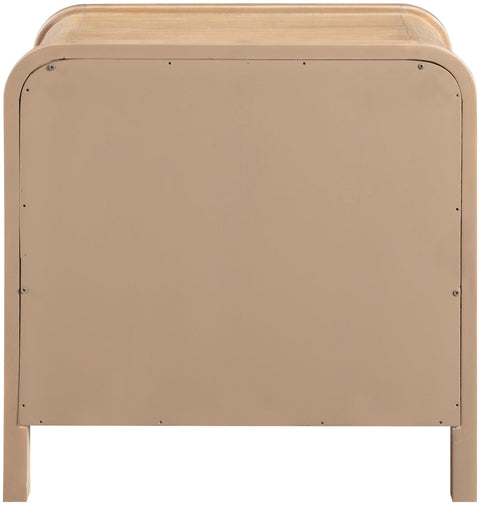 Meridian Furniture Inc. Harmony Scandinavian Curved Nightstand with Storage - 20 W