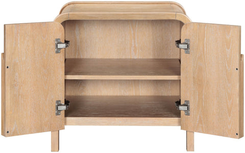 Meridian Furniture Inc. Harmony Scandinavian Curved Nightstand with Storage - 20 W