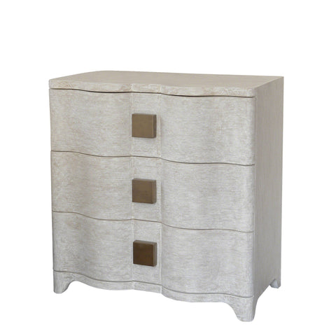 Toile Contemporary Accent Chest in Oak Wood