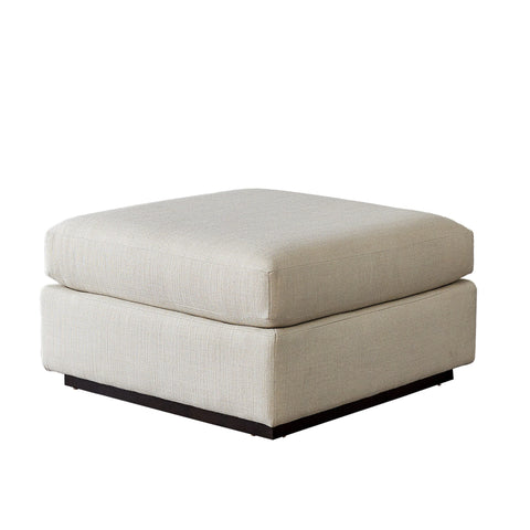 Space Saving Modern Pouf Ottoman with Plinth Base