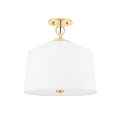 Ambient Modern Drum Semi Flush Mount Ceiling Light