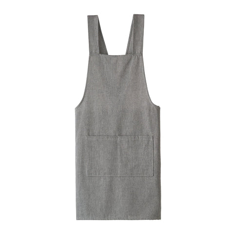 Pinafore Solid Crossback Apron with Patch Pockets