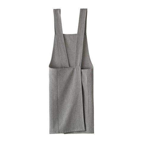 Pinafore Solid Crossback Apron with Patch Pockets