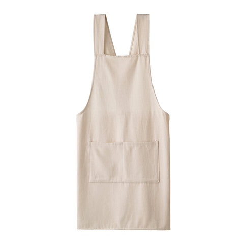 Pinafore Solid Crossback Apron with Patch Pockets