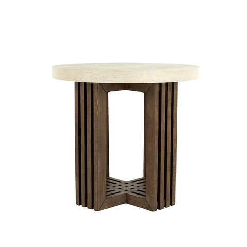 Classic Home Aspen Timeless Minimalist Curved End Table