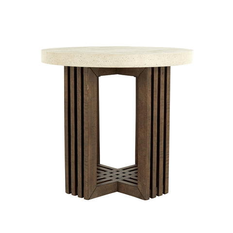 Classic Home Aspen Timeless Minimalist Curved End Table