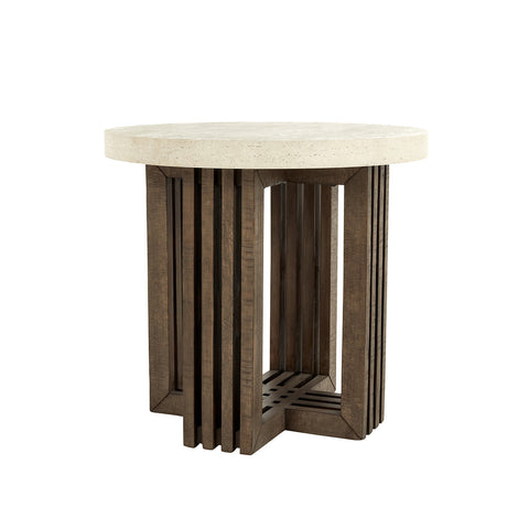 Classic Home Aspen Timeless Minimalist Curved End Table