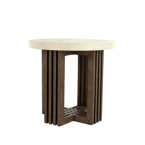 Classic Home Aspen Timeless Minimalist Curved End Table
