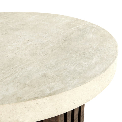 Classic Home Aspen Timeless Minimalist Curved End Table