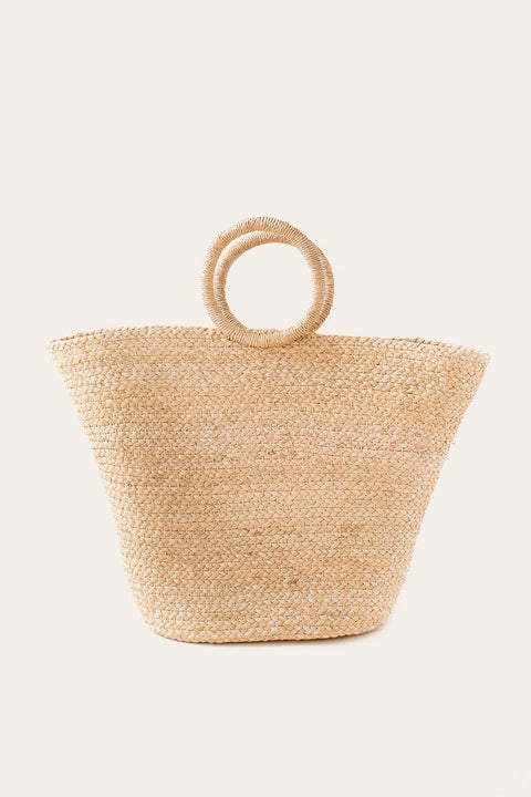 Beach Handmade Braided Basket Bag with Open Top