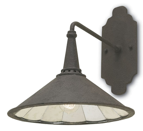 Manuscript Accent Beveled Industrial Sconce Wall Light
