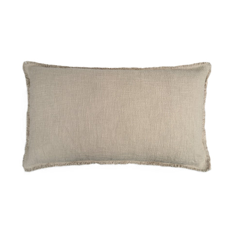 Monochromatic Bohemian Textured Pillow Cover with Fringe