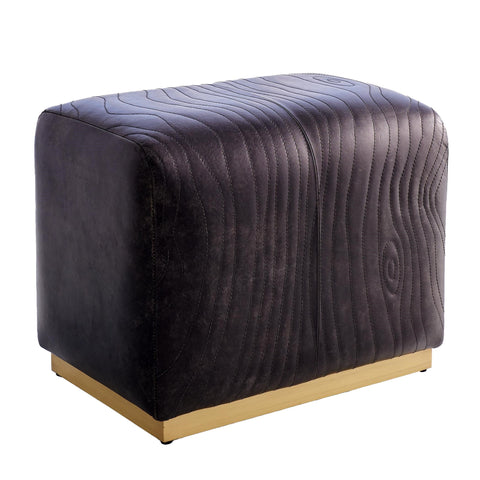 Space Saving Modern Upholstered Pouf Ottoman with Plinth Base