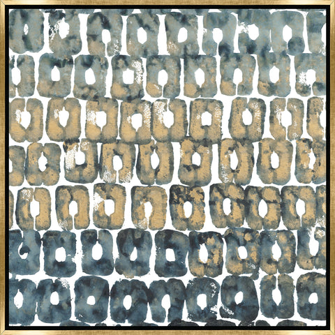 Replicate II Modern Square Print with Gold Frame Wall Art