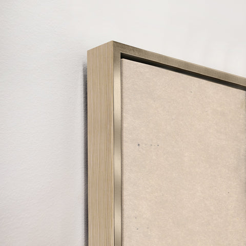 Soft Division I Modern Abstract Print with Gold Floating Frame Wall Art