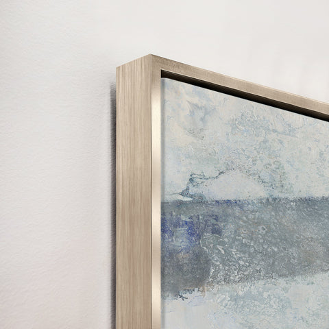 Stones & Gravel I Modern Floating Silver Framed Wall Art