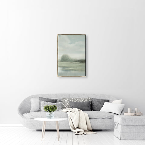 Verdant Oasis II Modern Floating Metal Wall Art Print