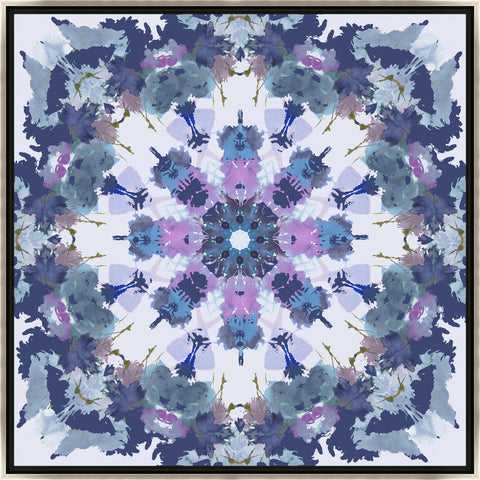 Sparkler In Blue Modern Abstract Print Square Wall Art