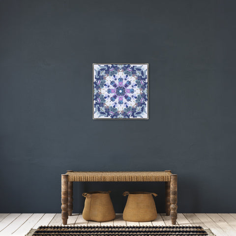 Sparkler In Blue Modern Abstract Print Square Wall Art