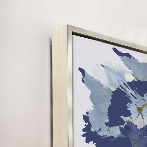 Sparkler In Blue Modern Abstract Print Square Wall Art