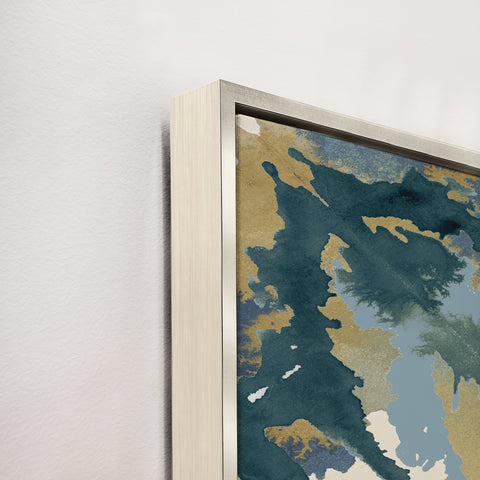 Sparkler In Green Modern Framed Print Wall Art