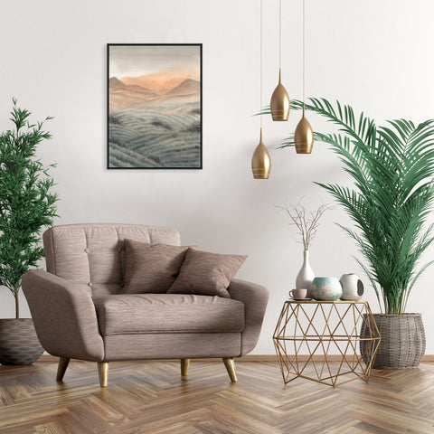 Rolling Hills II Modern Floating Frame Wall Art