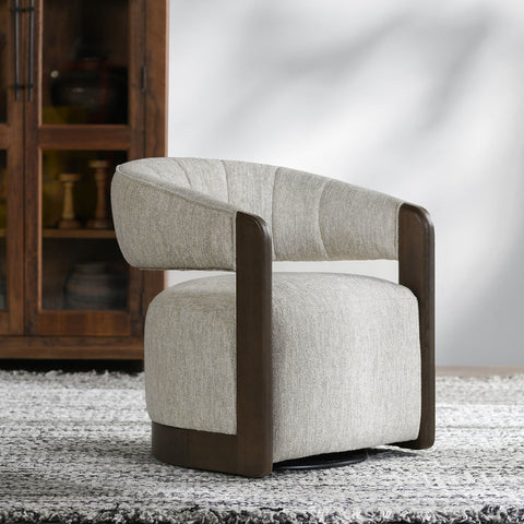 James Timeless Minimalist Modern Barrel Accent Chair