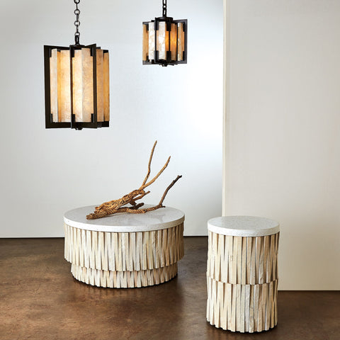 Global Views Outdoor Living & Garden Organic Drum Center Table