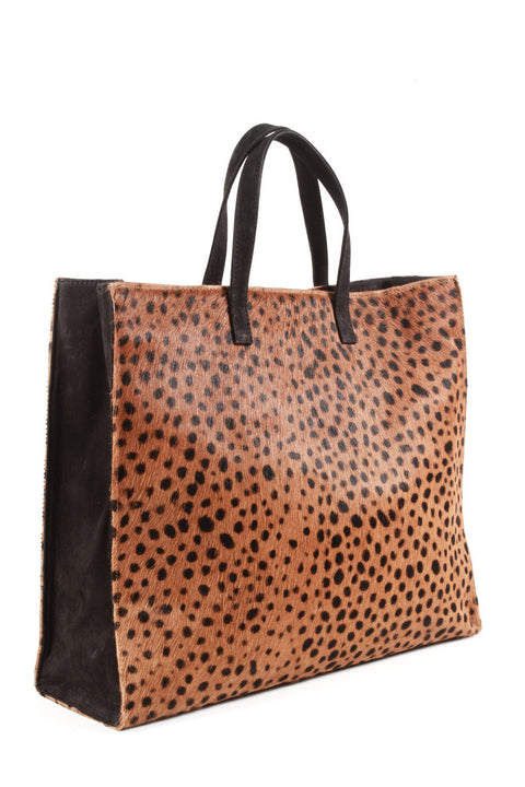 Animal Graphic Lined Tote with Magnetic Closure