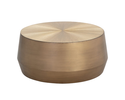 Sunpan Contemporary Round Drum Coffee Table