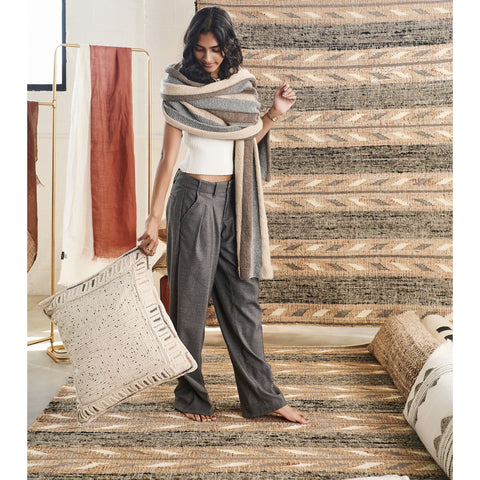 Powered by People Classic Organic Embroidery Accent Throw Pillow - 20 x 20