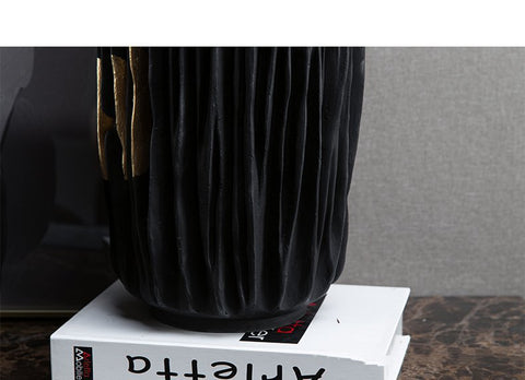 Decorating Essentials Asymmetrical Matte Bowl Vase with Gilding