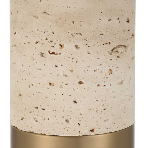 Gravitas Column Table Lamp in Brass Contemporary Style