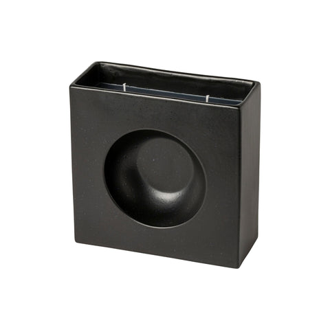Modern Minimalist Matte Black Square Vase & Vessel