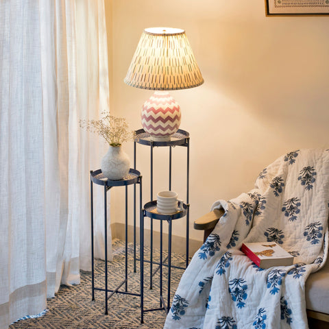 Accent Modern Graphic Round Table Lamp