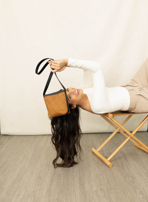 Geometric Braided Crossbody with Shoulder Straps