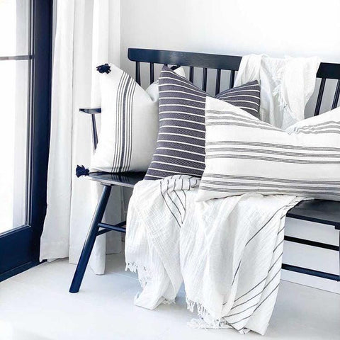 Classic Scandinavian Handcrafted Pillow Cover with Tassels