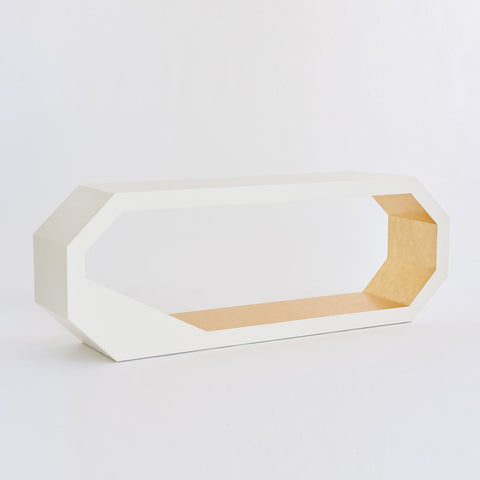 Global Views Timeless Minimalist Hexagonal Entryway Console