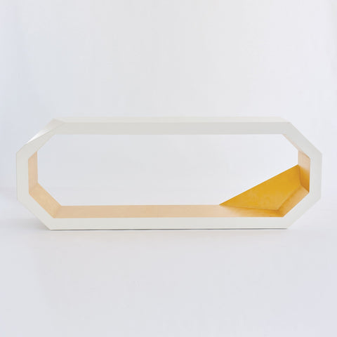 Global Views Timeless Minimalist Hexagonal Entryway Console